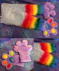 Rainbow Trot Gloves and Sleeves Set
