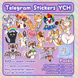 [YCH] Toony Telegram Stickers