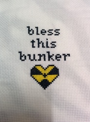 Bless This Bunker Cross-Stitch [For Sale!]