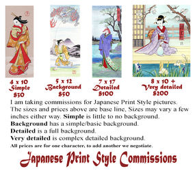 Japanese Print Style Commissins