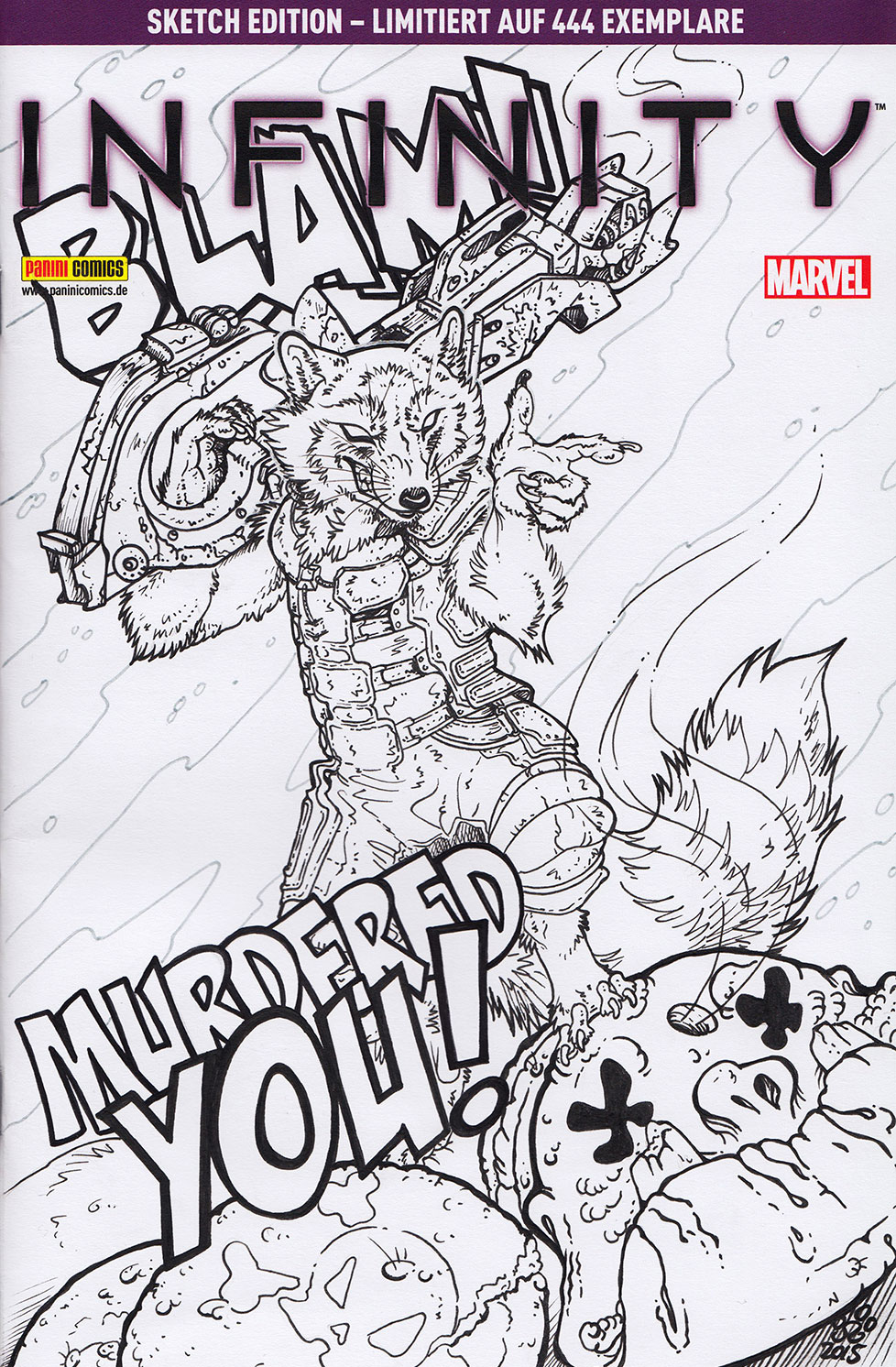 Rocket Raccoon sketch Cover by BHO 