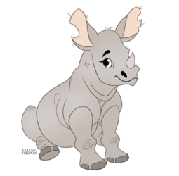 Rhino Calf