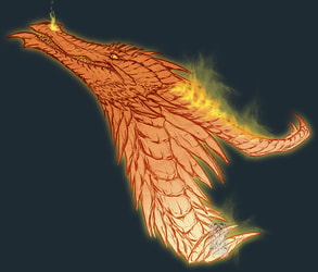 Bust Comish - Flaming Scales