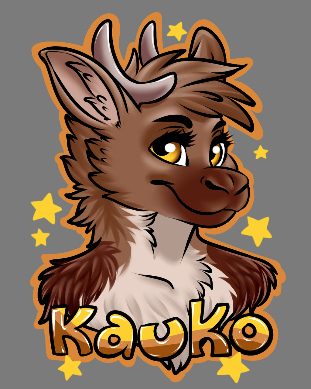 Reindeer Kauko badge by Lumaberry