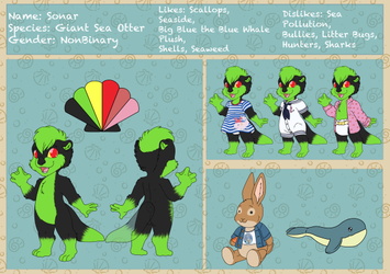 Sonar Sea Otter Form Reference Sheet - By MochaBeans