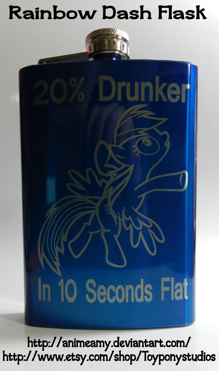 Rainbow Dash Flask (Avalible At MFF Art Show)