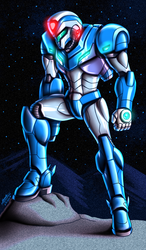 X in a Samus' Power suit