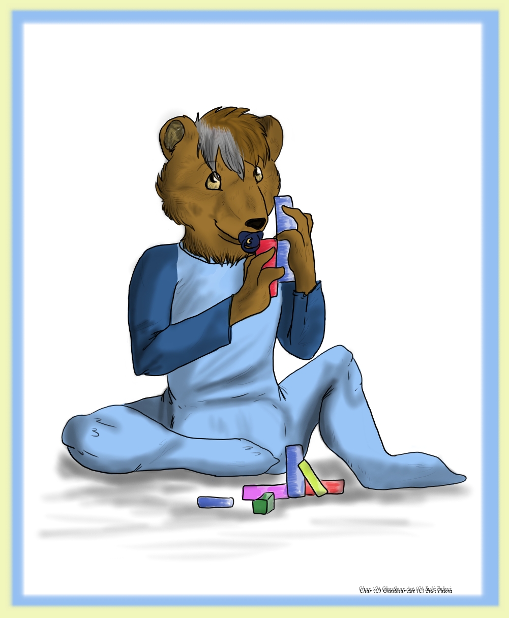 Lil bear and building blocks
