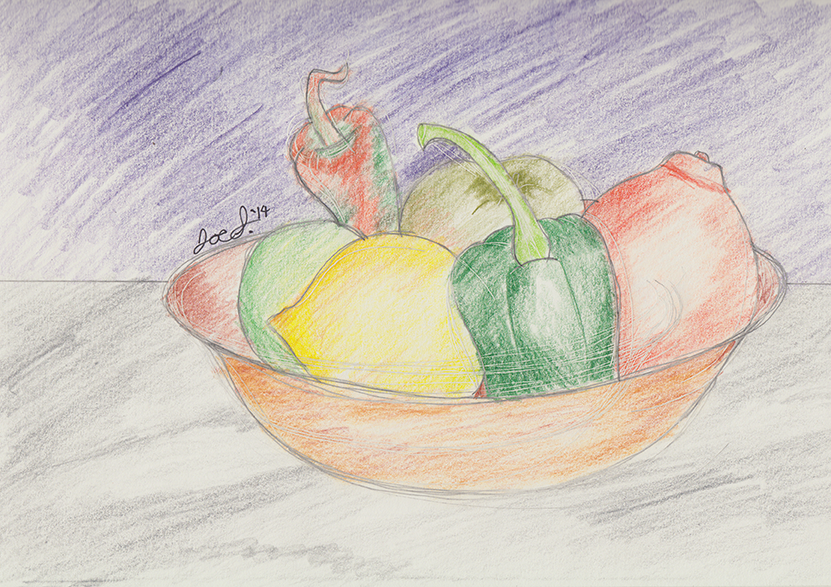 Drawing Class Project 1a - Fruit Basket