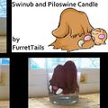 Swinub and Piloswine Candle *for sale*