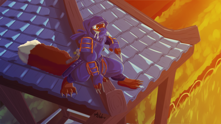 Commission - FuryFizz - Rooftop Ninja