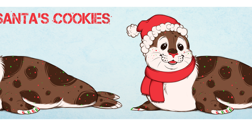 Santas Cookies Christmas Seal