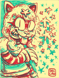 Sketch: Cat and stars