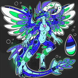 Aqua Glow Dragoness +Design SOLD!