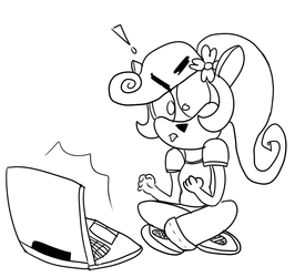 Coco Bandicoot and Her Laptop