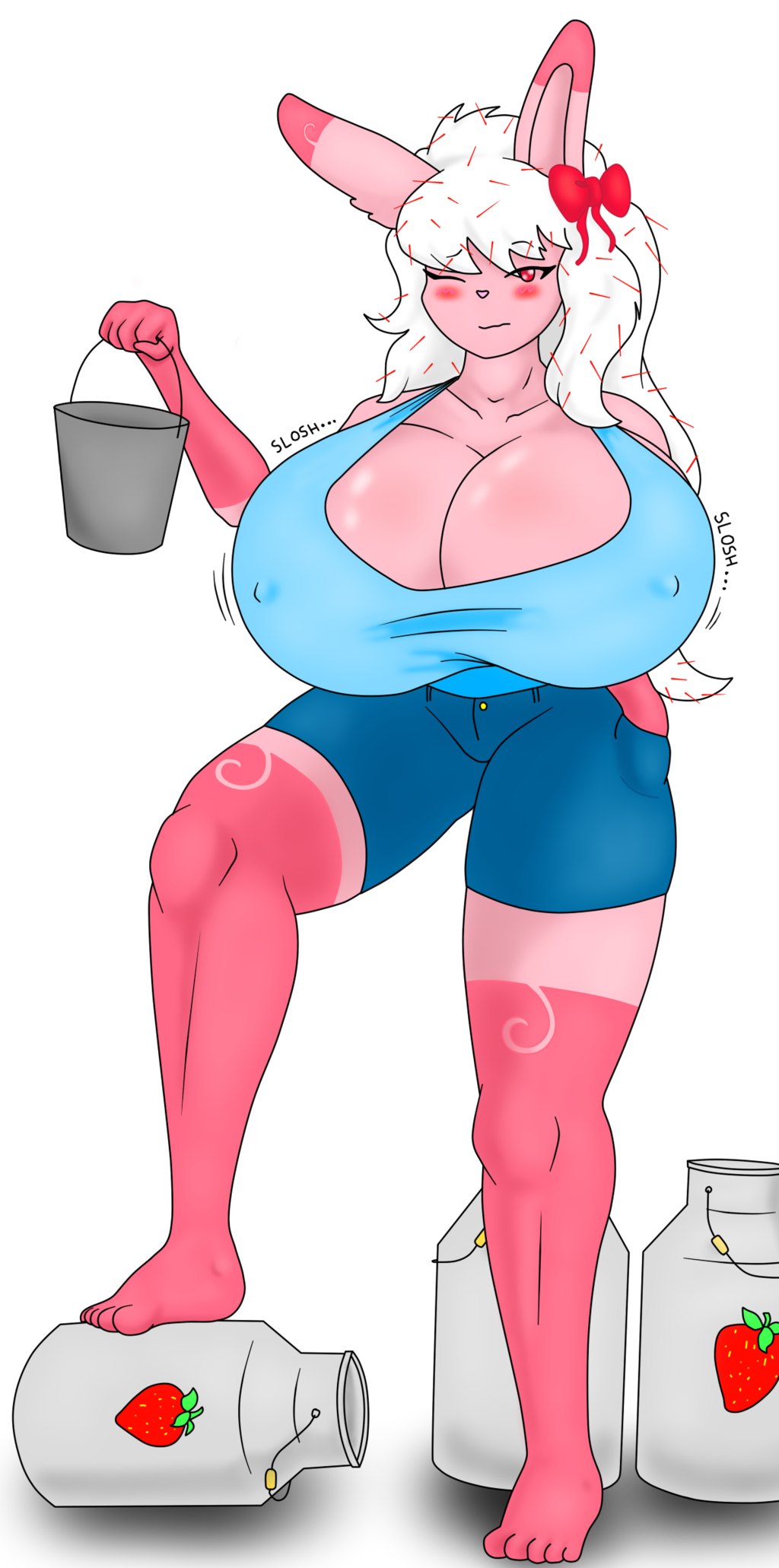 So I got the idea that this strawberry bunny, who now is known as Roxanne, ...