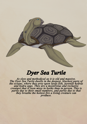 Dyer sea turtle