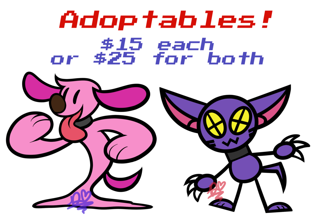 Adoptables - $15 each or $25 for both