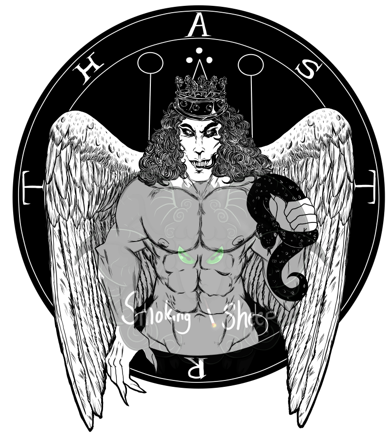 Astaroth and sigil are up in the redbubble shop as a shirt and as a sticker...