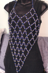 Chainmaille Web Top - Blue, Purple, Silver