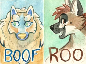 Boof + Roo badges