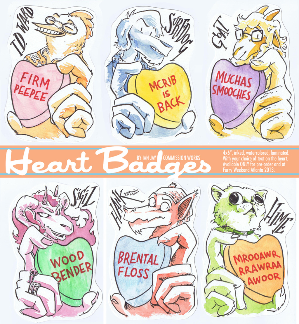 HEART BADGES - FWA 2013 EXCLUSIVE!