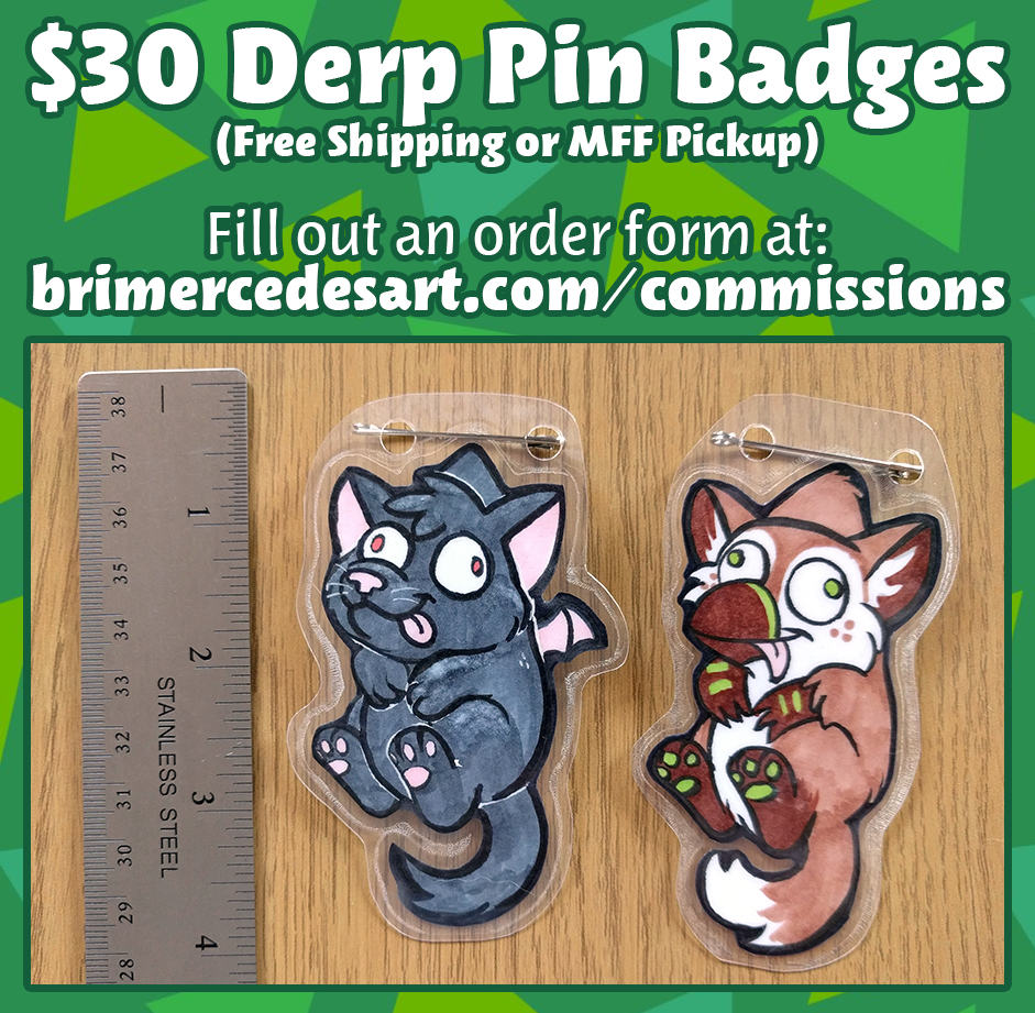 Most recent image:  NEW! Derp Pin Badges - Orders Open!