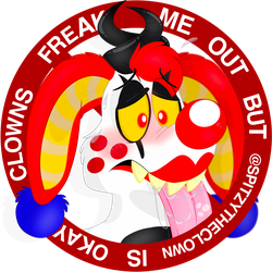 Clowns Freak Me Out But Spitzy Is Okay (Sticker)