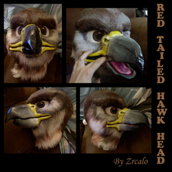 Red Tailed Hawk Fursuit head