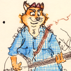Gideon Grey, a banjo