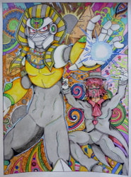 [Gift] Psychedelic Pierrot and giant Pharaoh Man