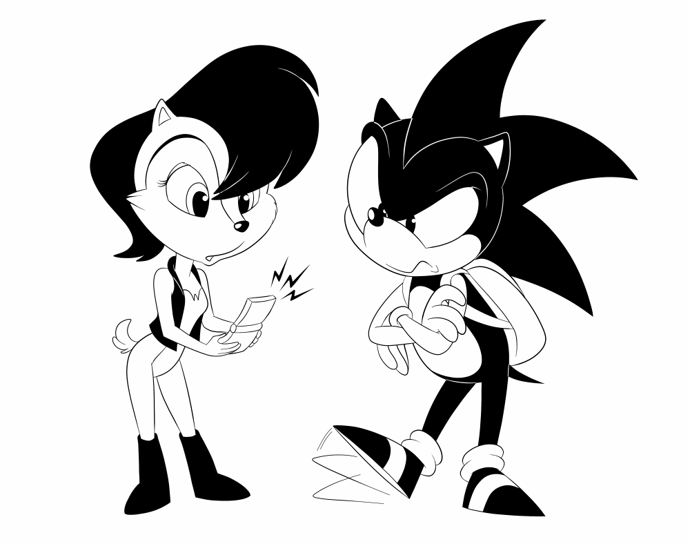 Inktober #18 + #19: Sonic and Sally