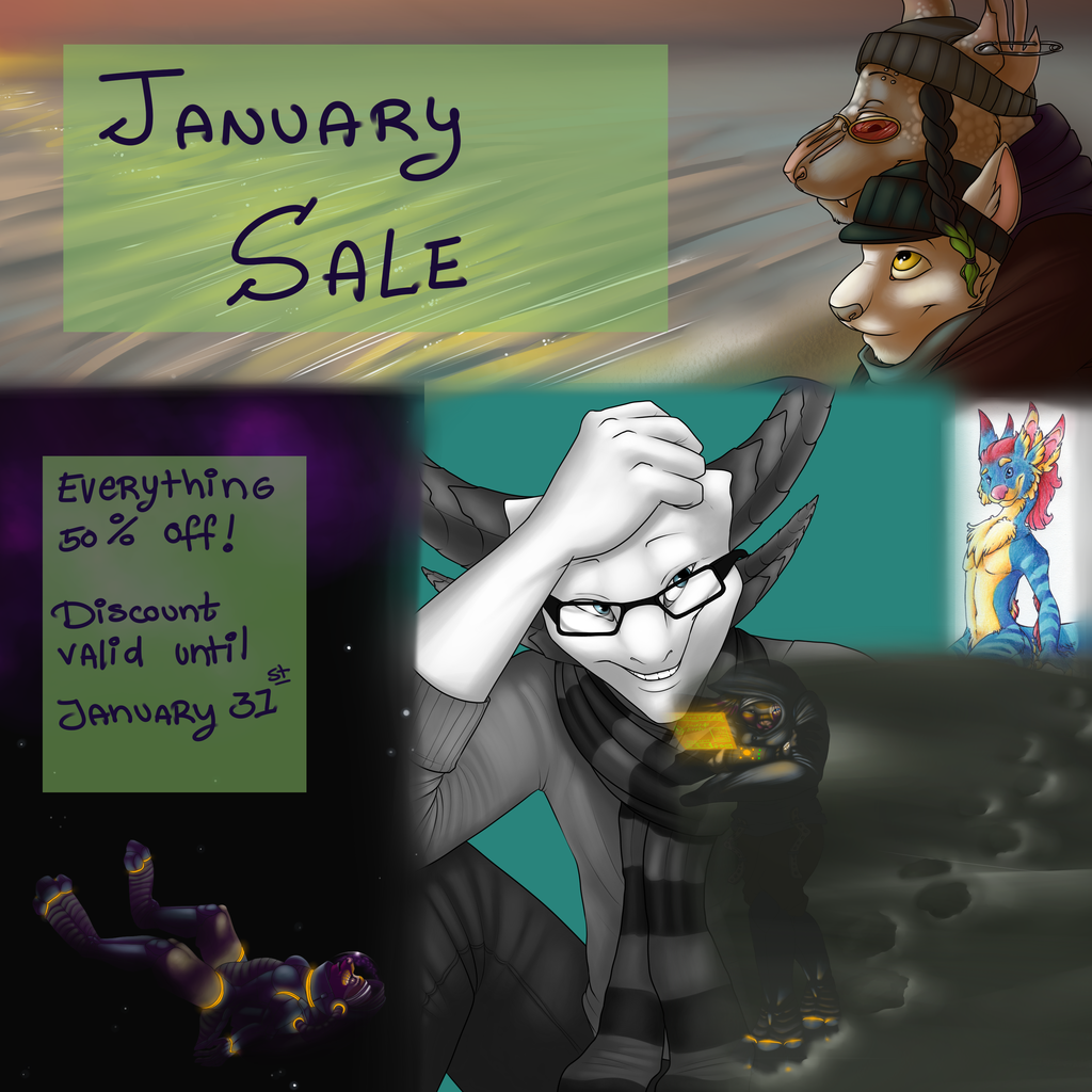 January Discount Sale! (50% off EVERYTHING)