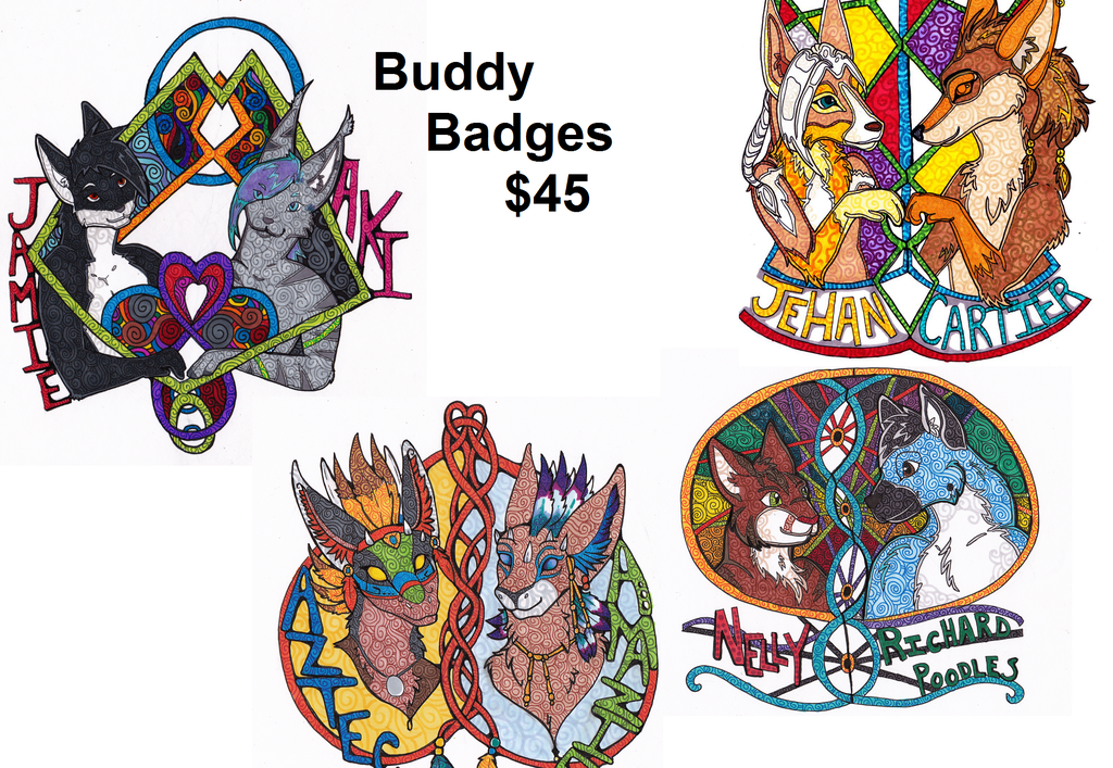 Most recent image: Spiral Style Buddy Badges:$45