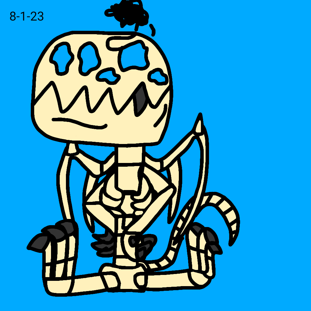 Sparks angy as a skeleton(finished)