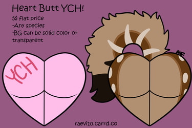 heart booty ych