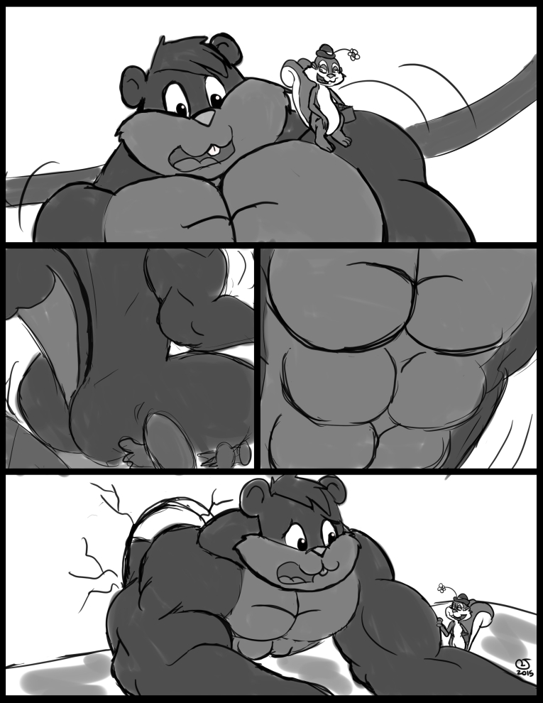 An Muscles/Macro Growth comic commission for FurryMuscleGrowthFan continuin...