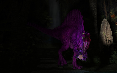 Purple Spinosaurus with Plushie