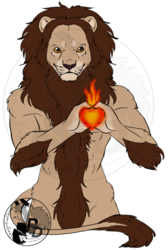 Tshirt Fiery Heart (Lion)