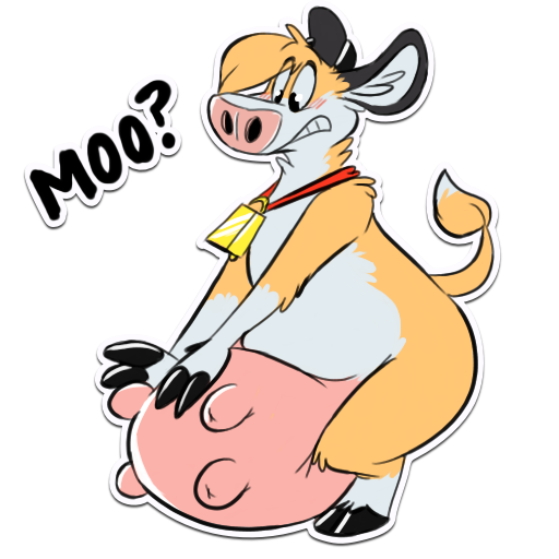  cow sticker