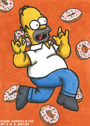 Homer Simpson Art Card
