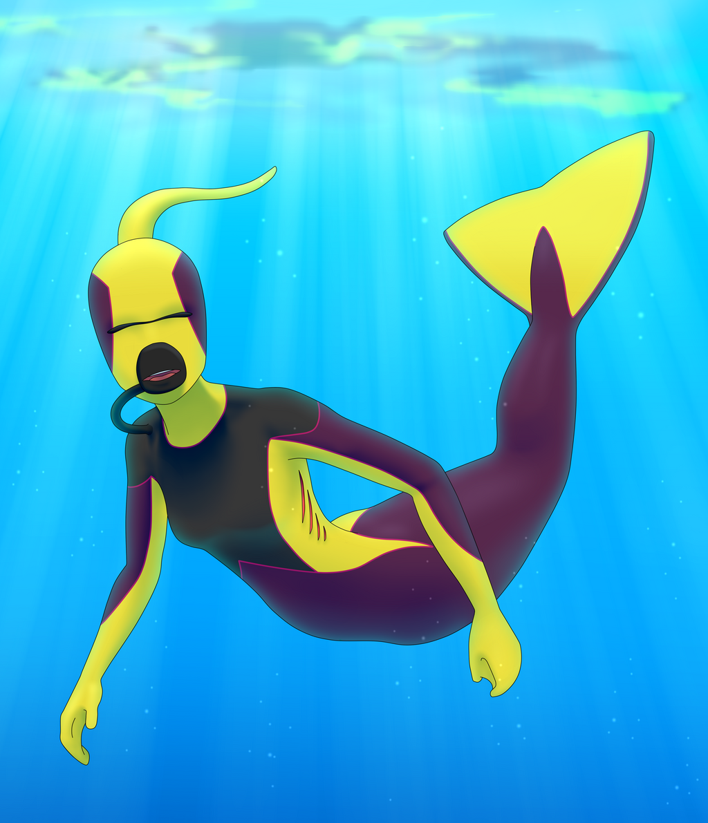 Aquatic Monofin Girl