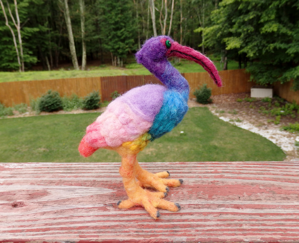 Rainbow Ibis Soft Sculpture 