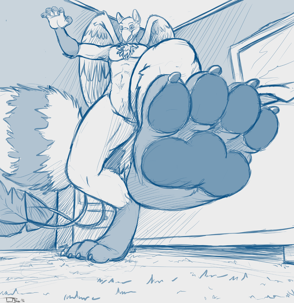 Sketch Commish: Hey Down on the Floor by teaselbone
