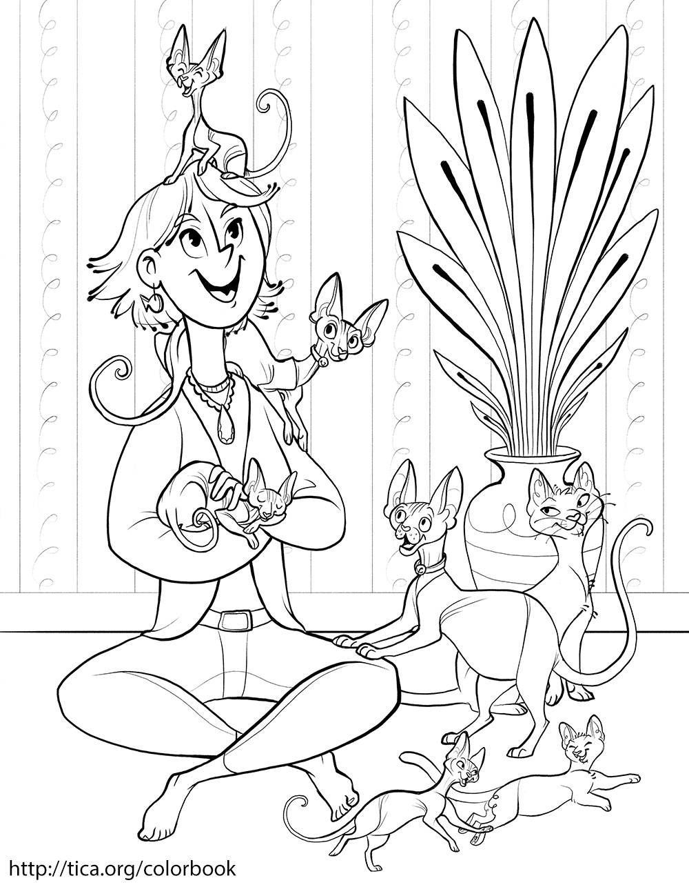 TICA Cat Coloring Book Page 7