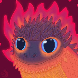 Leo Fire Lizard Animated Icon Commission