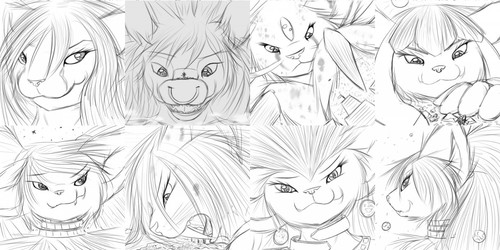 Expression Sketches 89-96