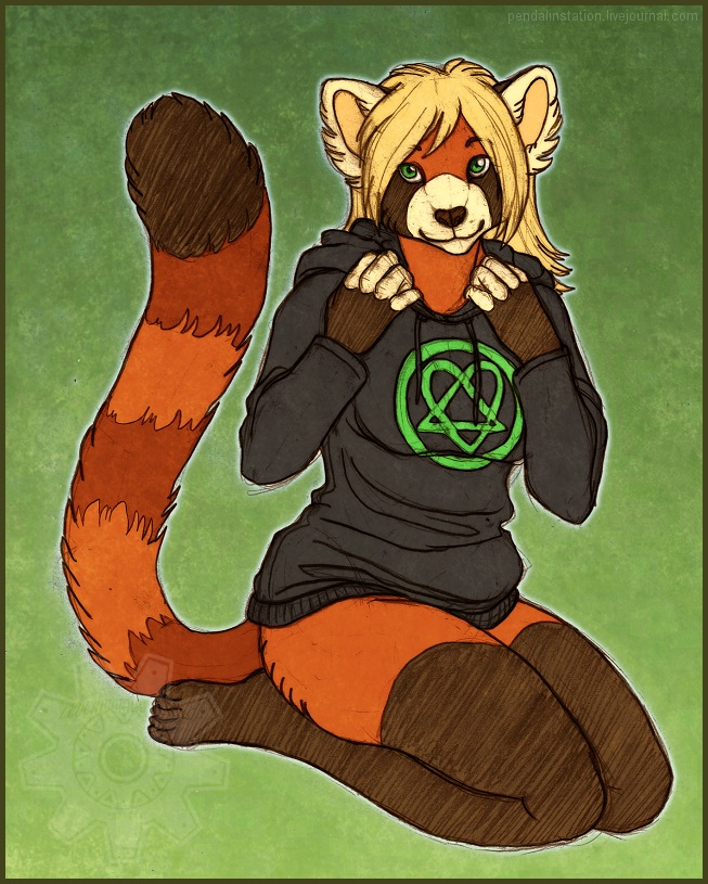 Omi in a HIM hoodie by Zenithfoxie