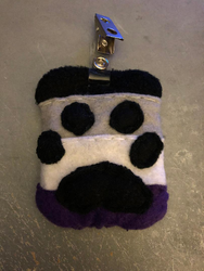 LGBT Asexual Pride Flag Paw Fabric Badge For Sale