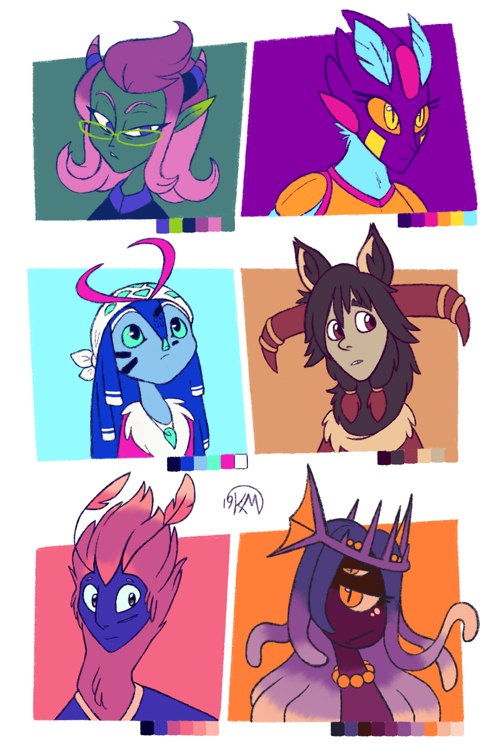 Character Doodles - Swapped Palettes
